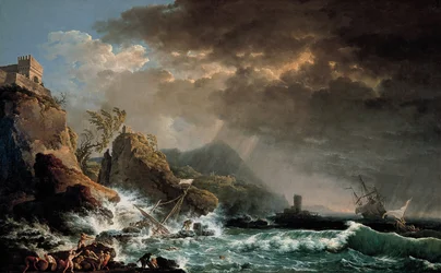 Naufrage dans une Anse Rocheuse